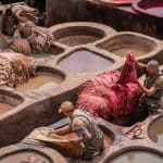 dye pots at leather tanneries