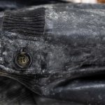 moldy black leather jacket