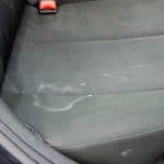 Sunscreen stains on car seat