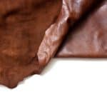 Piece of natural brown leather